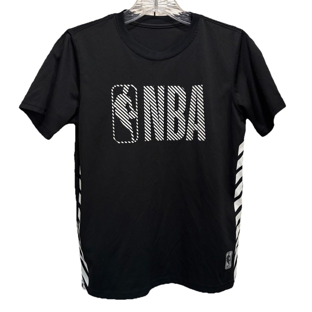 NBA Active Black/White Graphic Logo Short Sleeve Athletic Shirt Size M